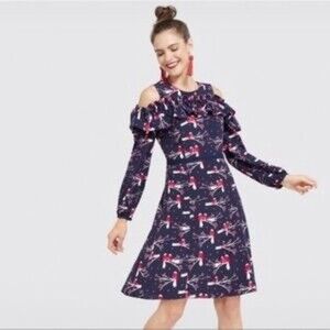 Draper James Love Birds Cold Shoulder Dress